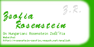 zsofia rosenstein business card